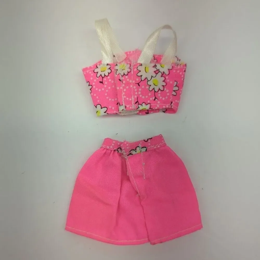 Barbie Fashion Favorites 1997 Pink Flower Skirt Top‎ #68000-96